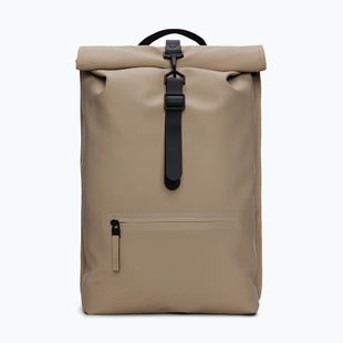 Urban backpack Rains Rucksack Rolltop Beige