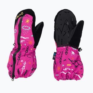 Viking Snoppy pink children's ski gloves 125/23/2288/46