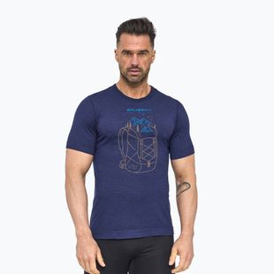Men's thermal T-shirt Brubeck Outdoor Wool Pro navy