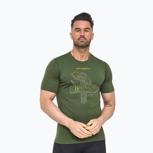 Men's thermal shirt Brubeck Outdoor Wool Pro dark green