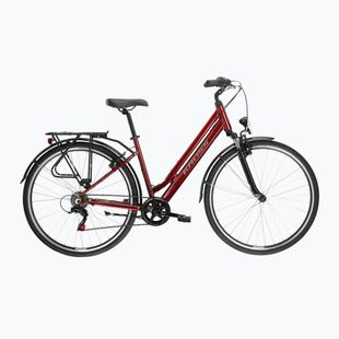 City bike KROSS Sentio 1.0 ruby/grey/shine