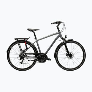 Men's trekking bike KROSS Trans 4.0 grey/black/matte