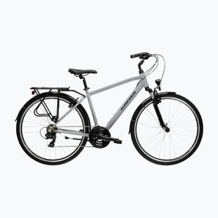 Men's trekking bike KROSS Trans 1.0 grey/black/shine
