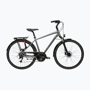 Men's trekking bike KROSS Trans 4.0 grey/black/matte