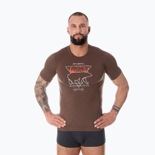 Men's Brubeck Outdoor Merino Wool Pro thermal T-shirt brown/bear 3