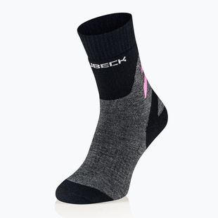 Women's socks Brubeck Trekking Merino graphite/fuchsia