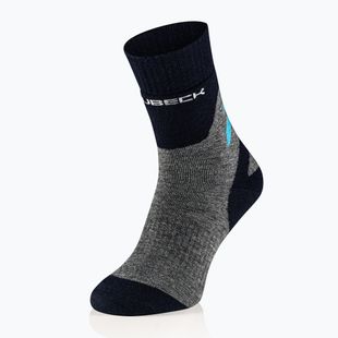 Women's socks Brubeck Trekking Merino grey turquoise