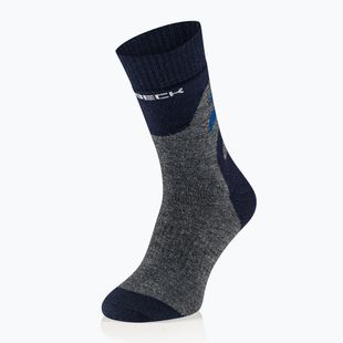 Men's socks Brubeck Trekking Merino graphite/blue
