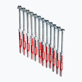 Fischer 10×80 wall plugs with screws - 12 pieces for BenchK ladders silver BK-KM12