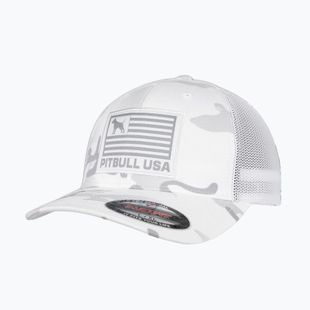 Men's baseball cap Pitbull Mesh Full Cap Pitbull Usa Multicam white/camouflage