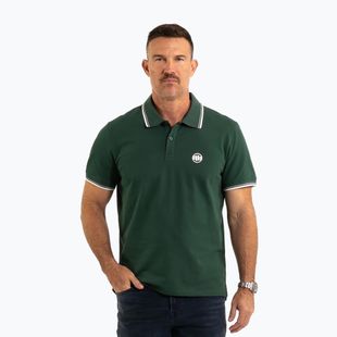 Men's polo shirt Pitbull Polo Pique Stripes Regular jade green