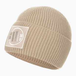 Men's winter beanie Pitbull Beanie Logo Single Layer Cuff sand