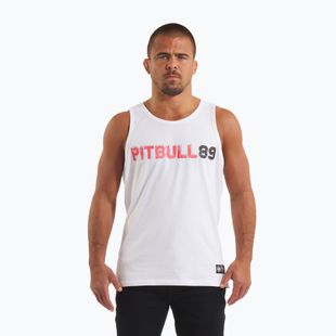 Pitbull Dog 89 men's tank top white