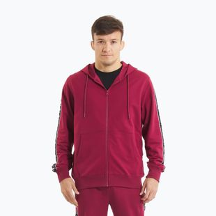 Men's sweatshirt Pitbull Tape Nugget Hooded Zip Sweatshirt burgundy