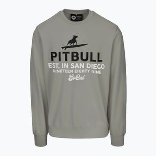 Men's Pitbull Surfing Dog Crewneck Sweatshirt dusty salvia