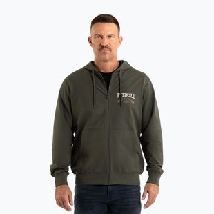 Men's Pitbull Troublemaker Hooded Zip Sweatshirt old green