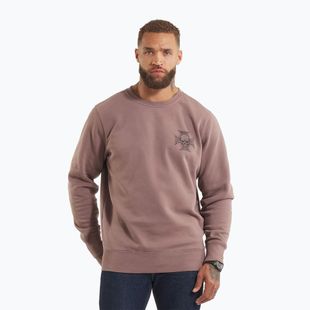 Men's sweatshirt Pitbull Bite Me Crewneck Sweatshirt washed burgundy