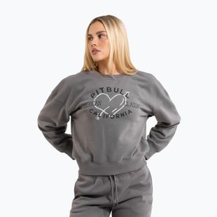 Women's sweatshirt Pitbull Manzanita Heart Crewneck Sweatshirt washed grey
