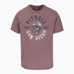 Men's Pitbull Shkull Logo t-shirt dusty burgundy