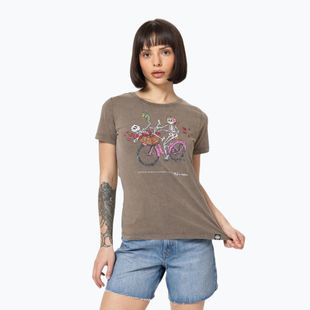 Pitbull Cruisinandboozin women's t-shirt dark brown