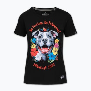 Pitbull women's t-shirt Happy Pit 2 black