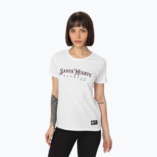 Pitbull Santa Muerte women's t-shirt Rose white