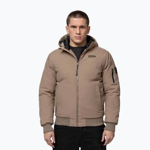 Men's winter jacket Pitbull Balboa 2 Hooded dark sand