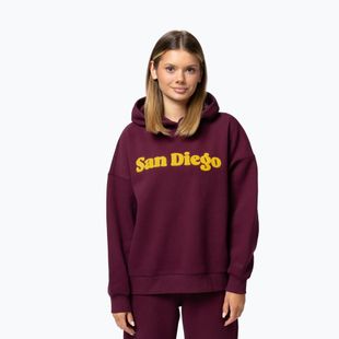 Women's sweatshirt Pitbull San Diego Hooded grape wine