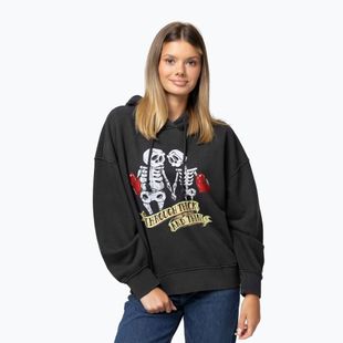 Women's sweatshirt Pitbull Thick & Thin Hooded dark graphite