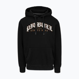 Men's sweatshirt Pitbull Tattoo Hooded black