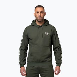 Men's sweatshirt Pitbull Tape Parker Hooded old green