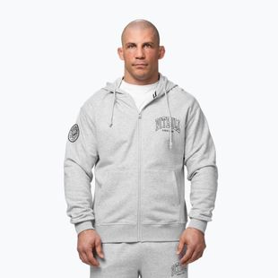 Men's sweatshirt Pitbull Badger Hooded Zip grey/melange