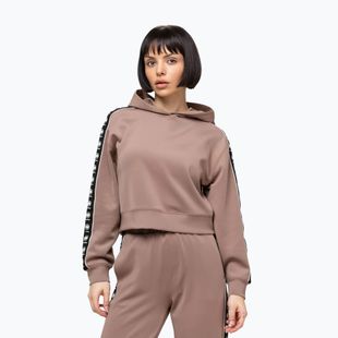 Women's sweatshirt Pitbull Verona Hooded Oversize chcolate mousse