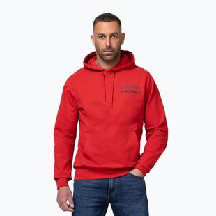 Men's sweatshirt Pitbull Strenght & Respect Sweatshirt Hooded red