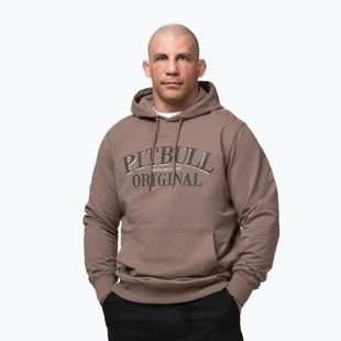 Men's sweatshirt Pitbull Midnight Sweatshirt Hooded brown savana