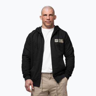 Men's sweatshirt Pitbull USA Hooded Zip black