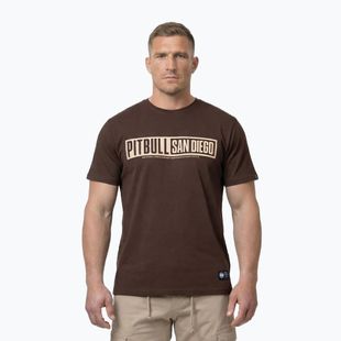 Men's T-shirt Pitbull Eighty Nine Dog dark chocolate