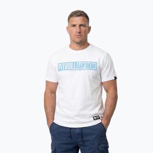 Men's T-shirt Pitbull Eighty Nine Dog white/light blue