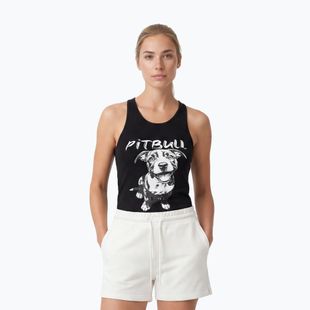 Women's T-shirt Pitbull Puppy 2 Tank Top black