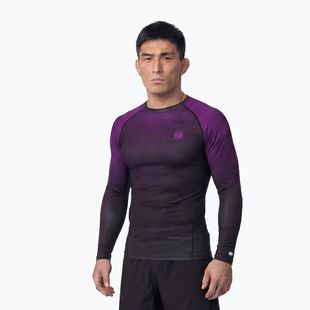 Men's long sleeve rashguard Pitbull Belt Rashguard purple