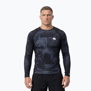 Men's long sleeve rashguard Pitbull World Rashguard black