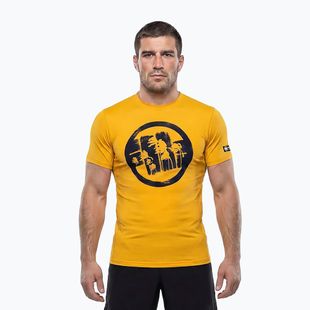 Men's T-shirt Pitbull Palms mesh yellow logo