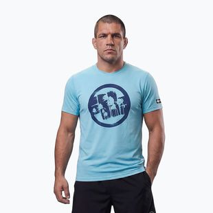 Men's T-shirt Pitbull Palms mesh light blue logo