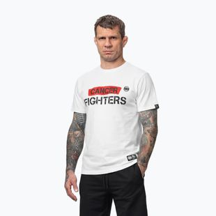 Men's T-shirt Pitbull Cancer Fighters white