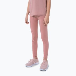 Children's leggings 4F pink HJZ22-JSPDF002-53S