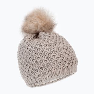 Women's winter beanie 4F beige H4Z22-CAD014