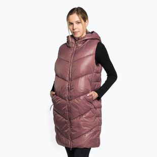 Women's 4F waistcoat brown H4Z22-KUDP006