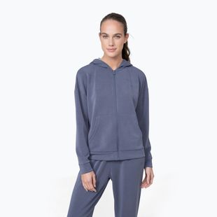 Women's yoga sweatshirt 4F blue H4Z22-BLD041