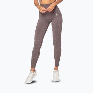 Women's training leggings Carpatree Allure Seamless brown melange (pepper corn)