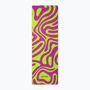 Yoga/fitness mat FORCEBAND Abstract Violet 4 mm violet/lime